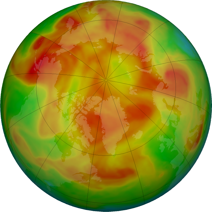 Arctic ozone map for 09 May 2024
